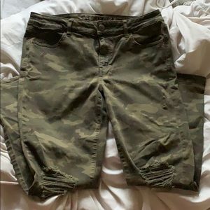 Army print jeggings